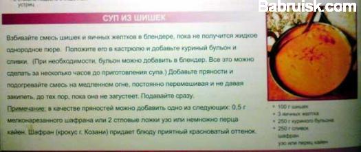 суп из шишек