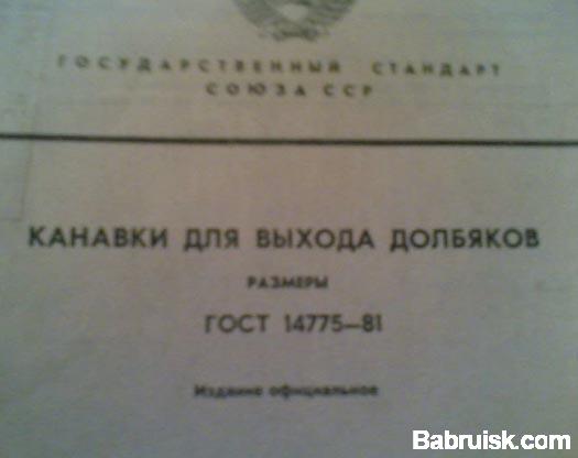 канавки для выхода долбяков