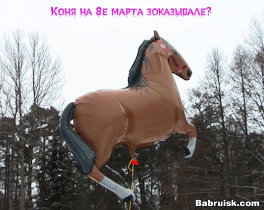 надувной конь О_О