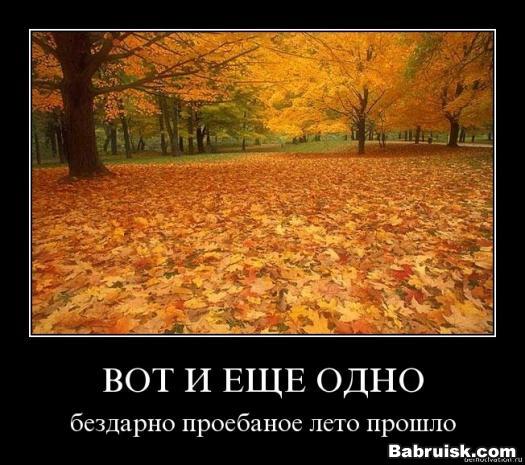 лето прошло