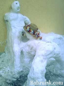 минет на снегу