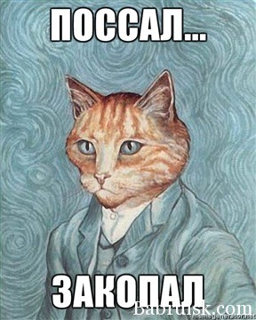 поссал и закопал