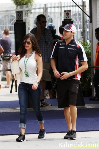 Pastor Maldonado Williams with his girlfriend Gabriella Tarkany.