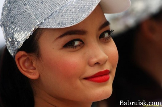Grid girl. Sepang, Malaysia, Saturday