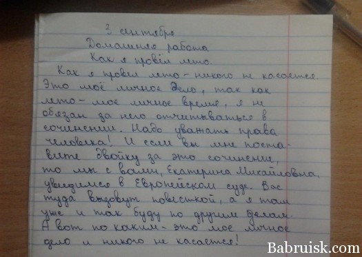 сочинение как я провел лето
