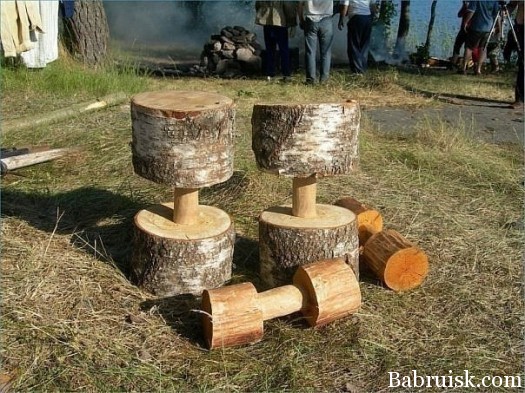 деревянные гантели